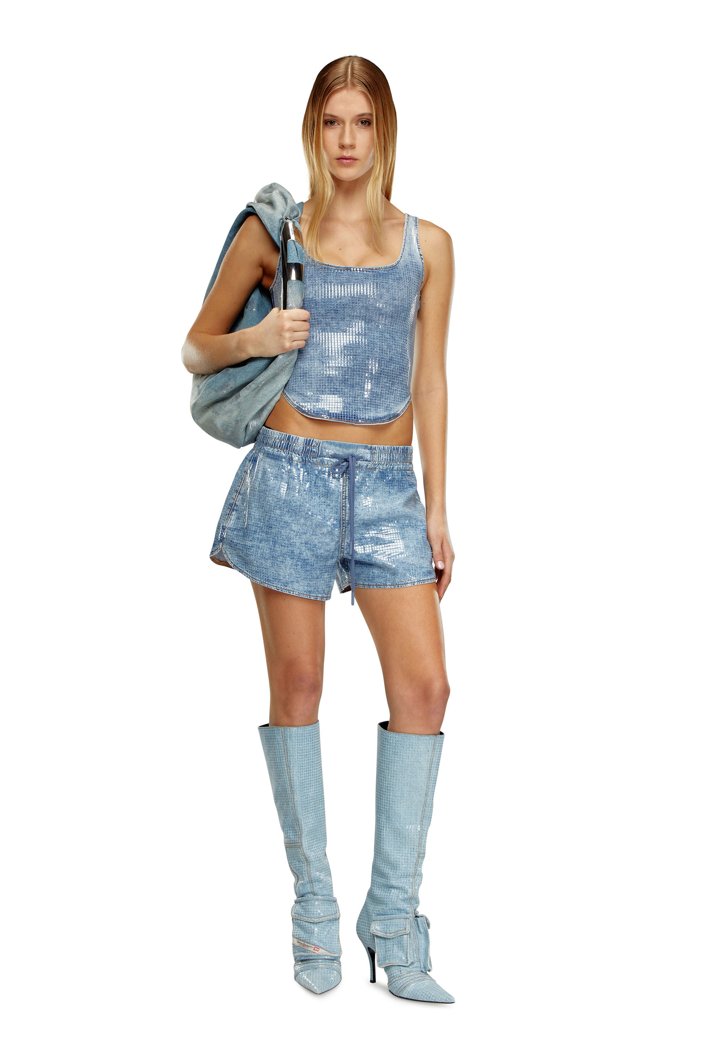 JEANS SHORTS - BLUE DENIM