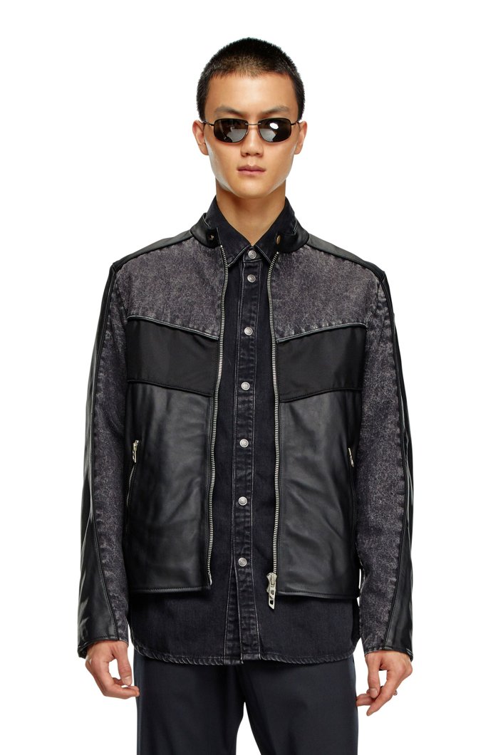 LEATHER JACKET - BLACK BLACK BLACK