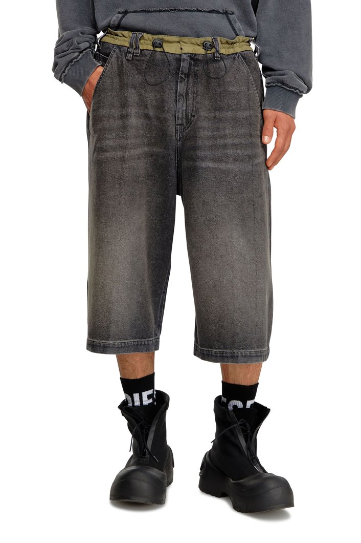 JEANS SHORTS - DENIM BLACK/GREY