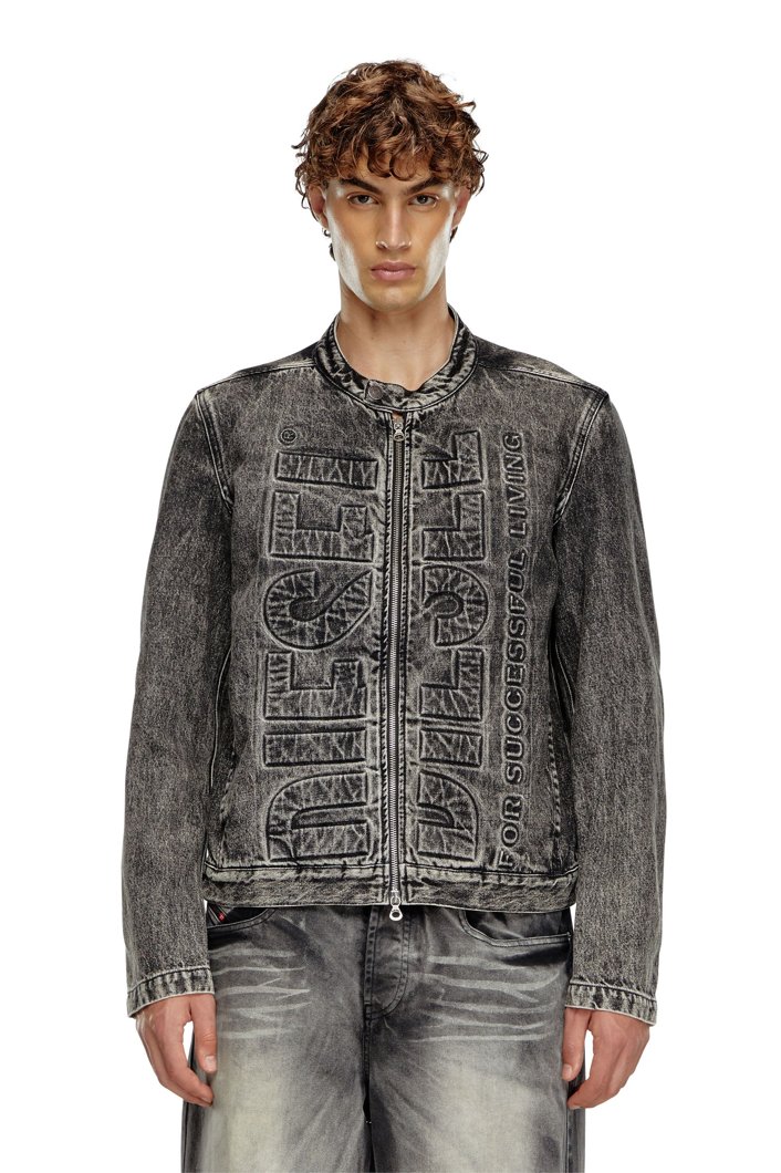 JEANS JACKET - DENIM BLACK/GREY