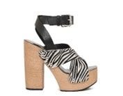 SANDALS - WHITE/BLACK