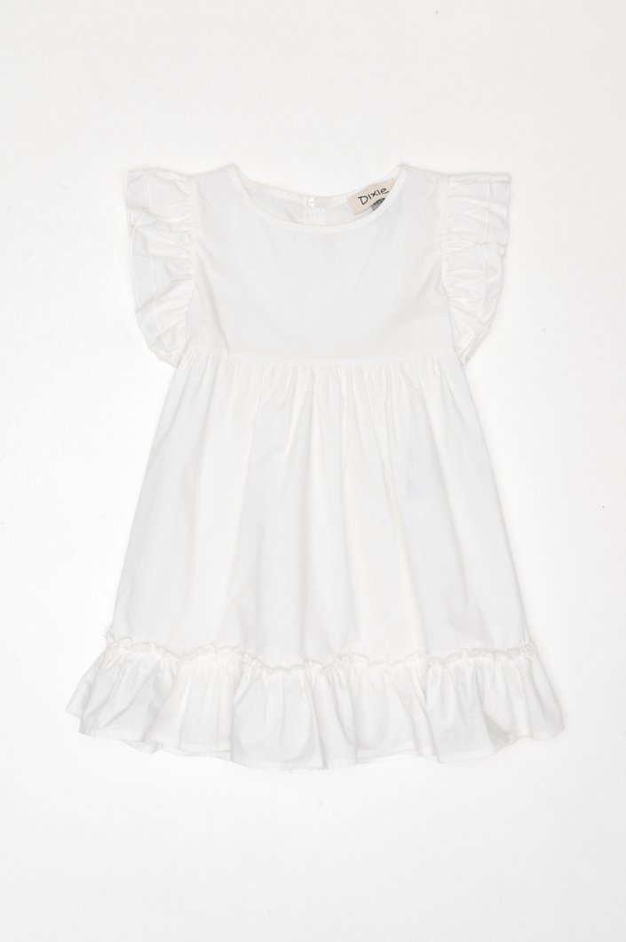 DRESS - WHITE WOOL