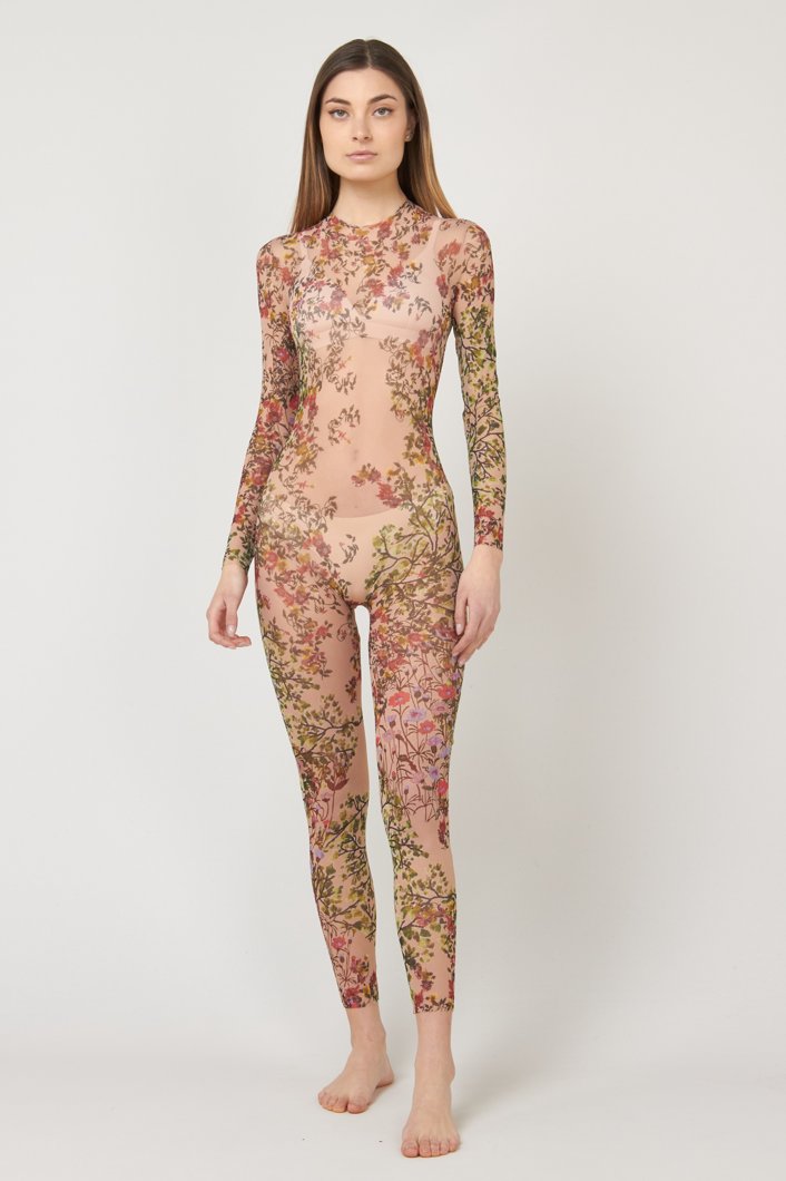 JUMPSUIT - NUDE/RED
