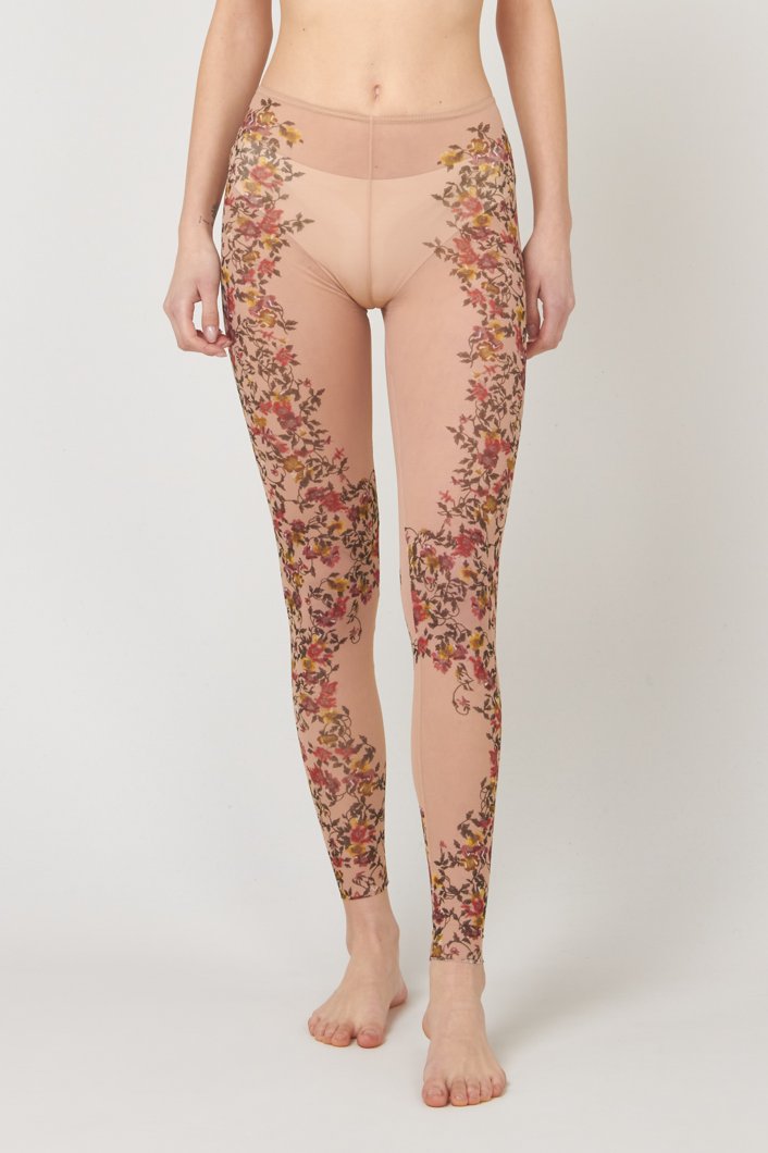 LEGGINGS - NUDE/RED