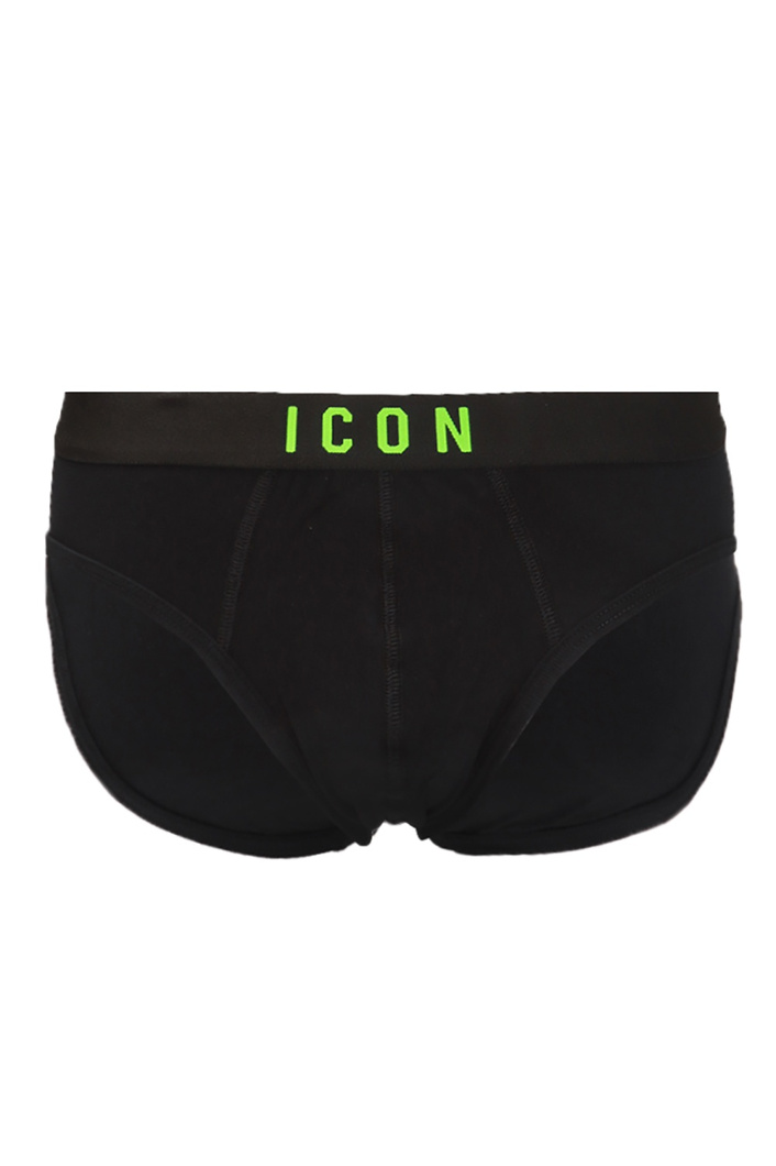 BRIEFS - BLACK/GREEN FLUO