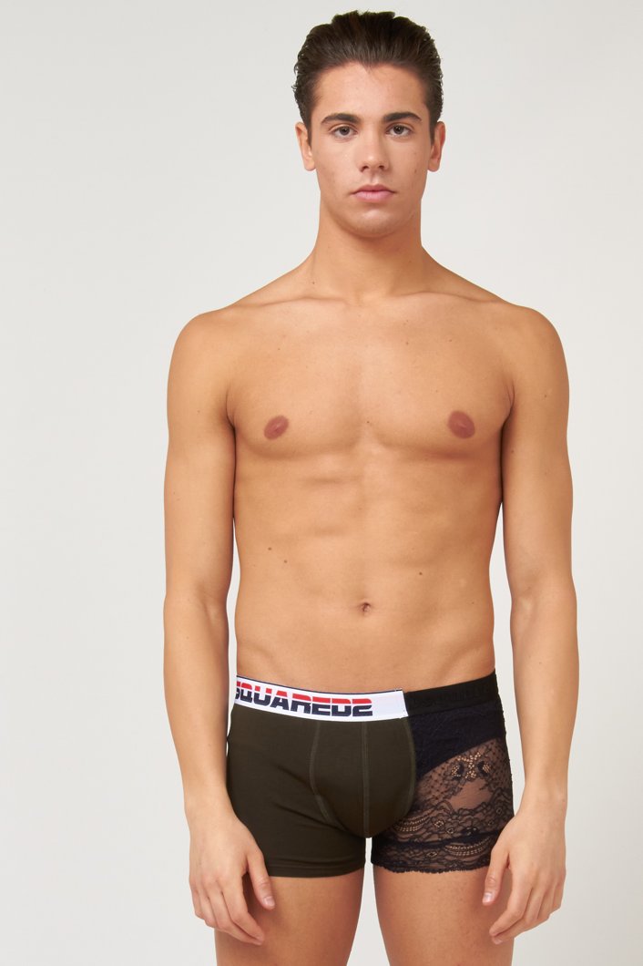 BOXERS - BLACK/MILITARY GREEN
