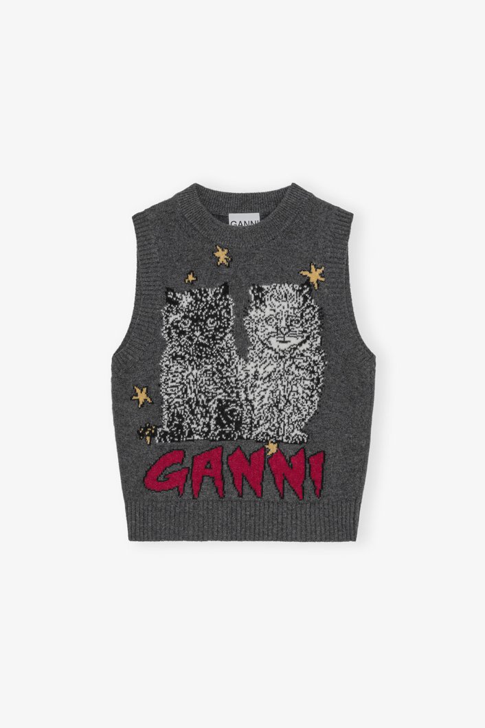 VEST - GRAY QUILL