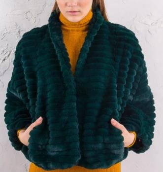 FUR COAT - BLACK
