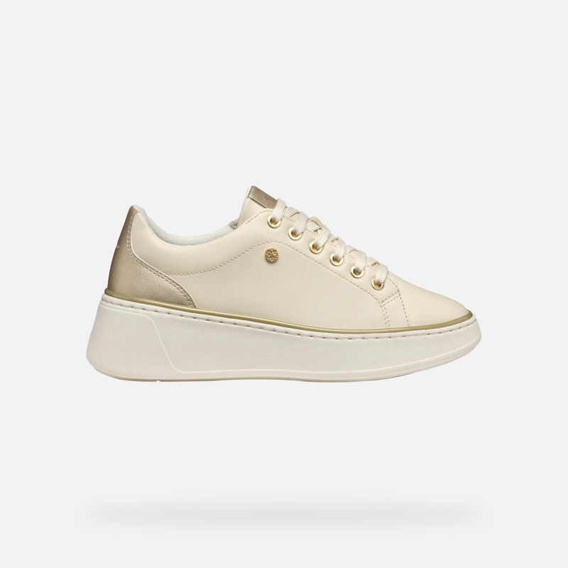 SNEAKERS - PAPYRUS/LT GOLD