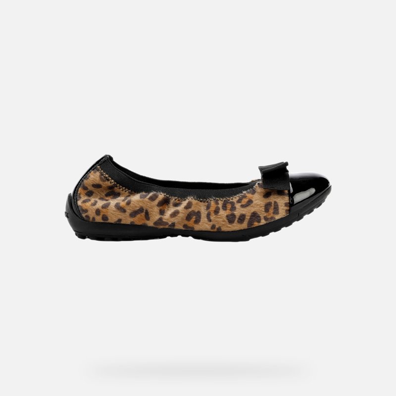 BALLET FLATS - COGNAC/BLACK