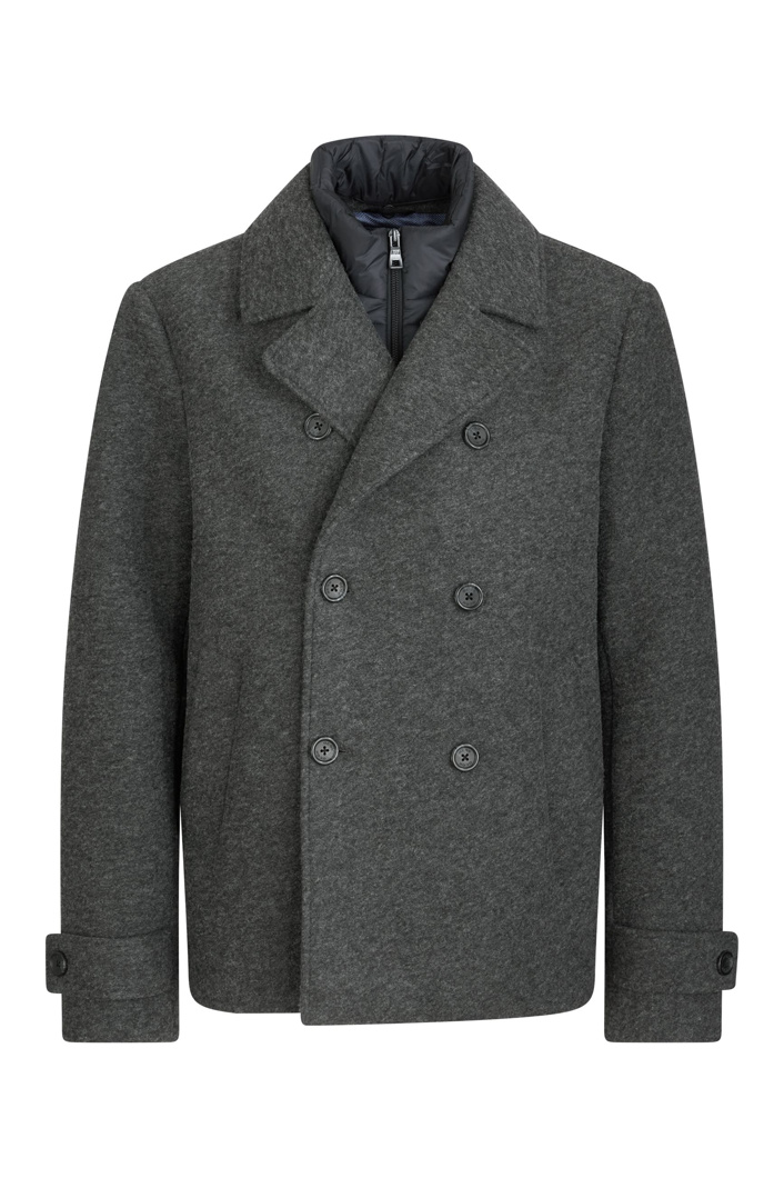 COAT - MELANGE GREY/NAVY