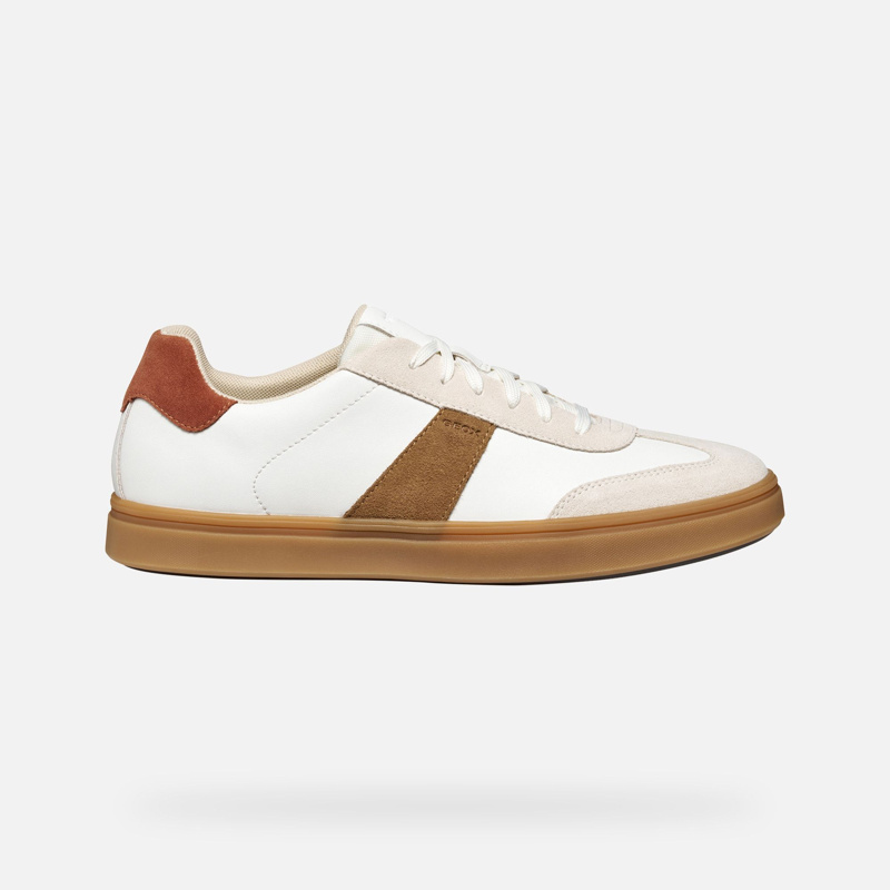 SNEAKERS - WHITE/RUST