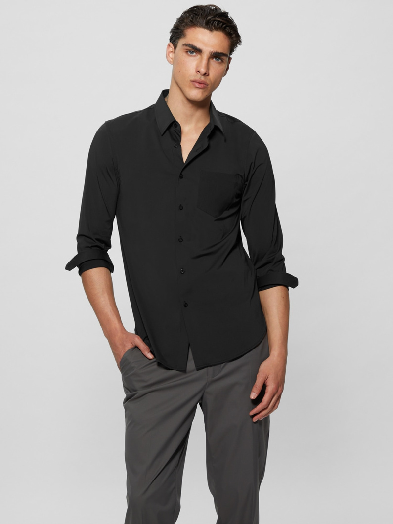 SHIRT LONG SLEEVE - JET BLACK A996