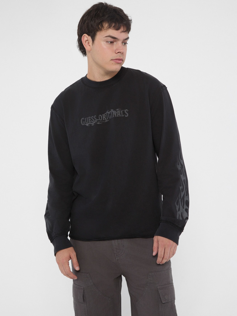 T-SHIRT LONG SLEEVE - JET BLACK MULTI