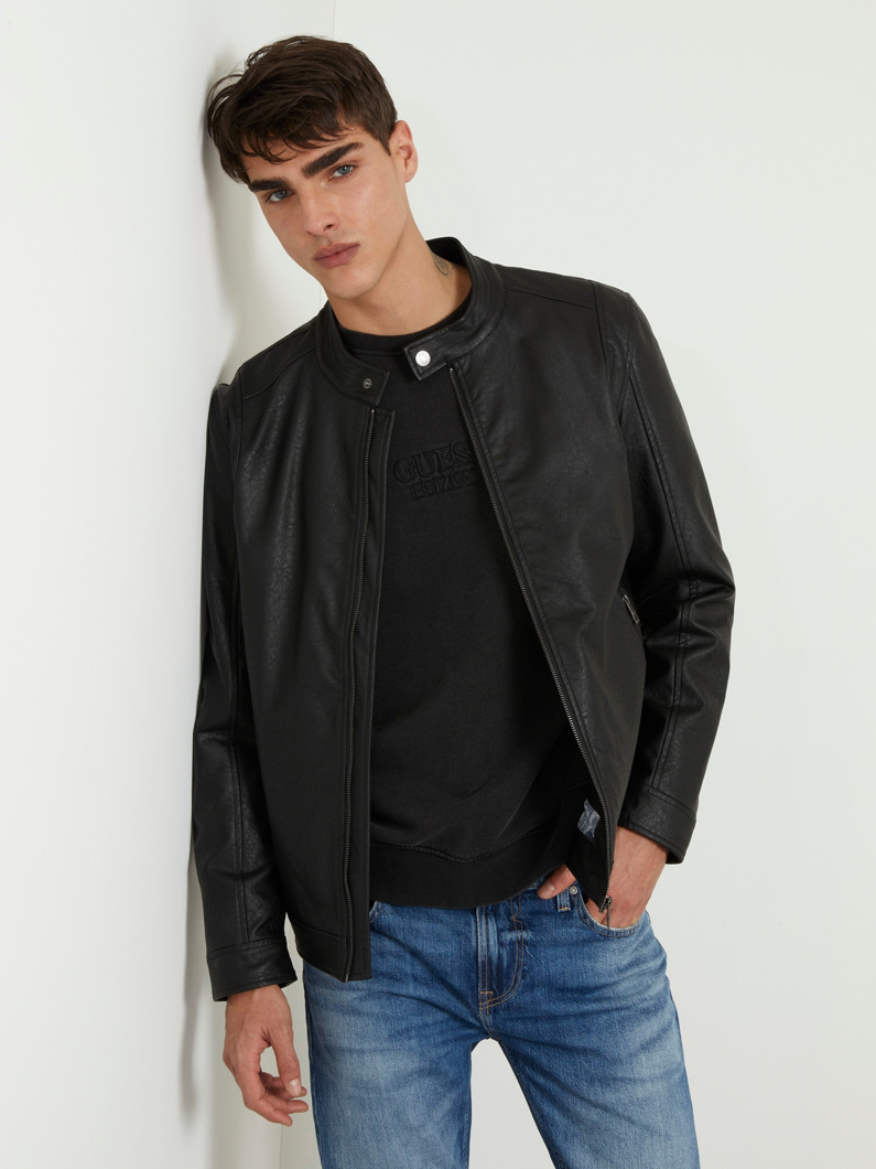 BIKER JACKET - JET BLACK A996