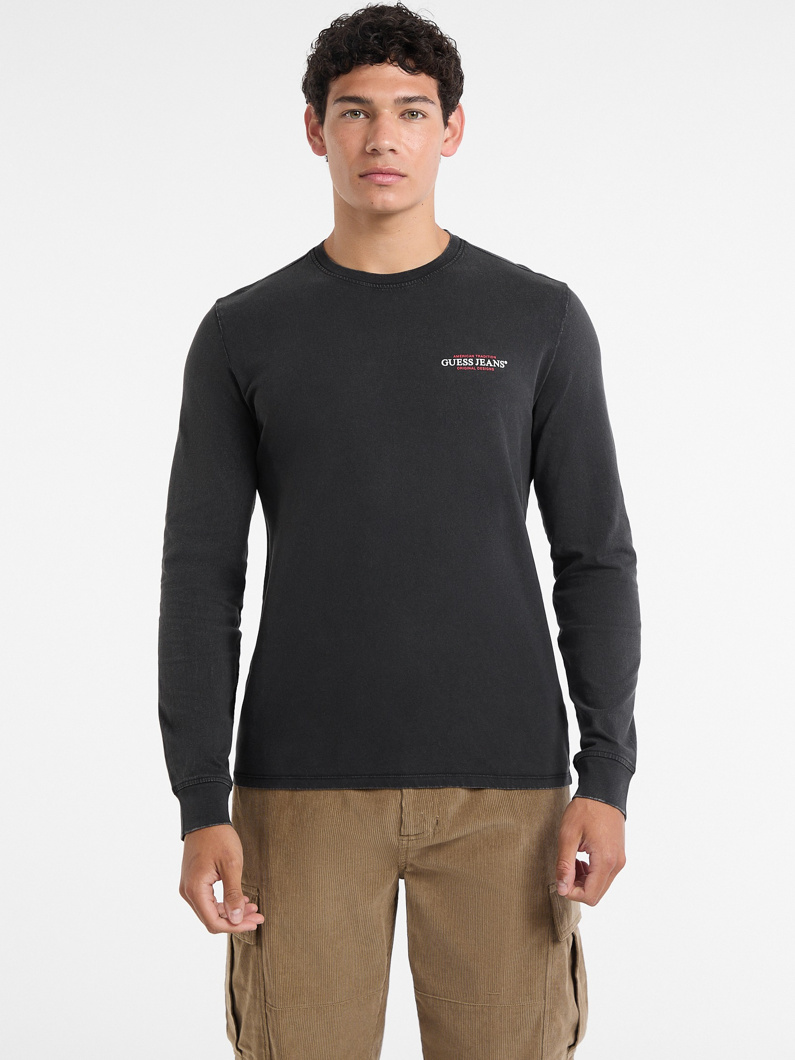T-SHIRT LONG SLEEVE - JET BLACK MULTI