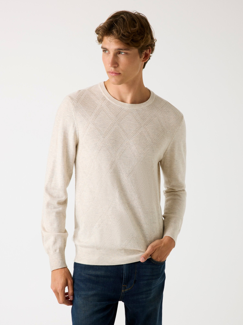 SWEATSHIRT - LIGHT OATMEAL HEATHE