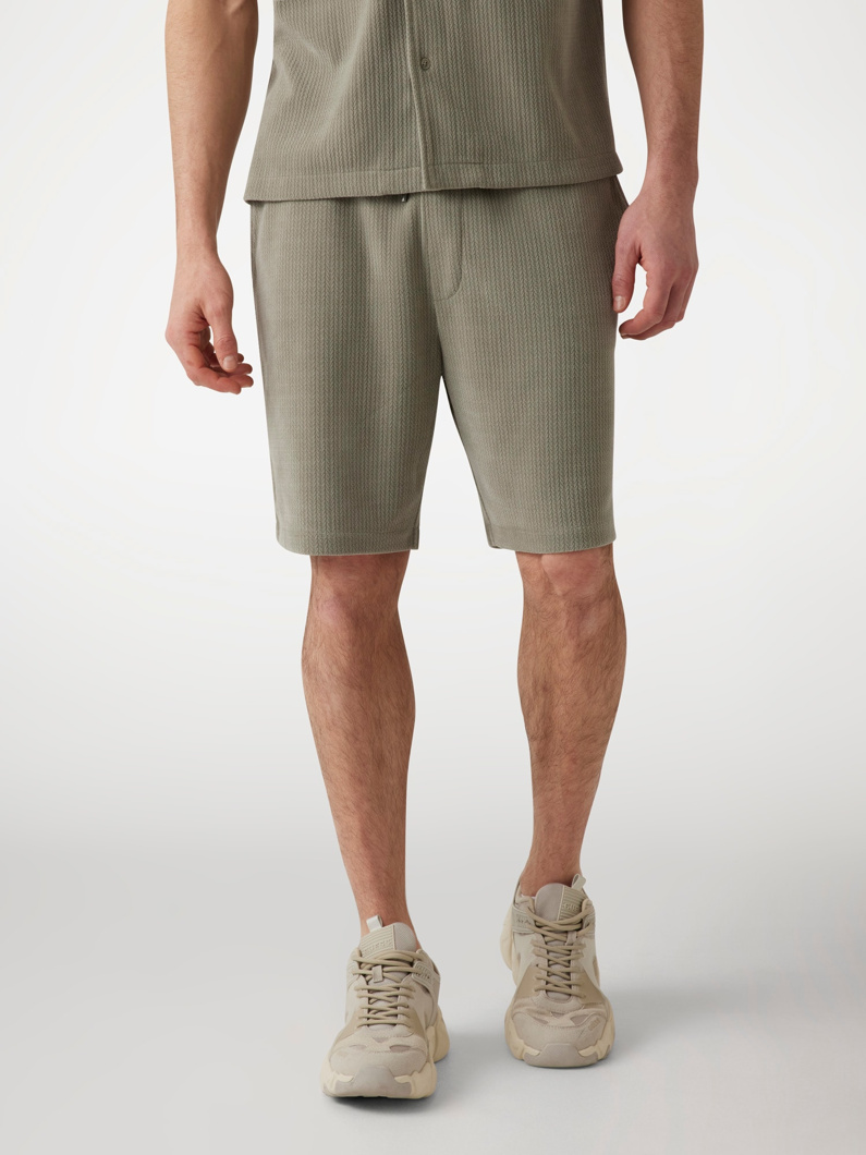 KNIT SHORTS - SAGE PLANT