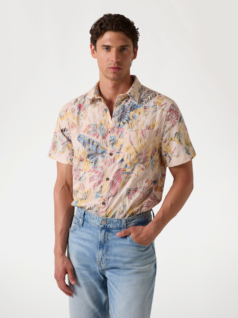 SHIRT SHORT SLEEVE - SAND TROPICAL COLORF