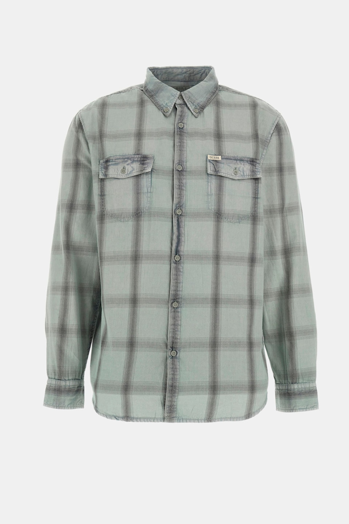SHIRT LONG SLEEVE - GREEN FADED CHECK