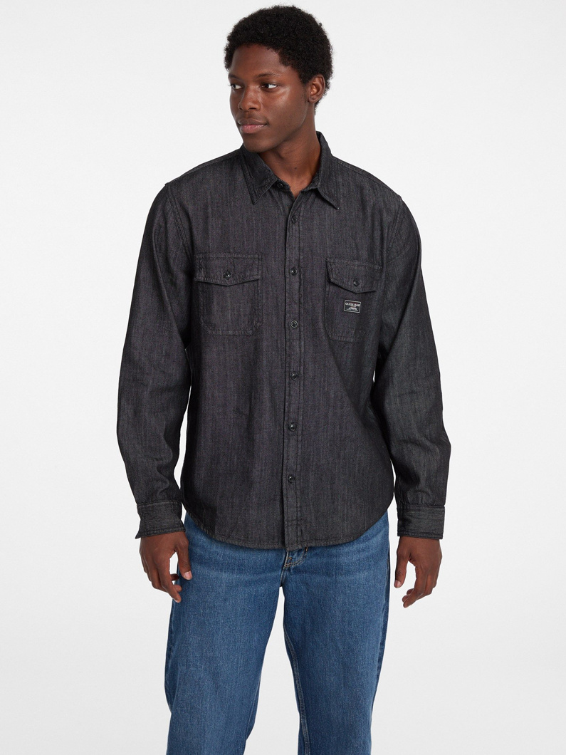 JEANS SHIRT LONG SLEEVE - GJ BLACK OVERDYE