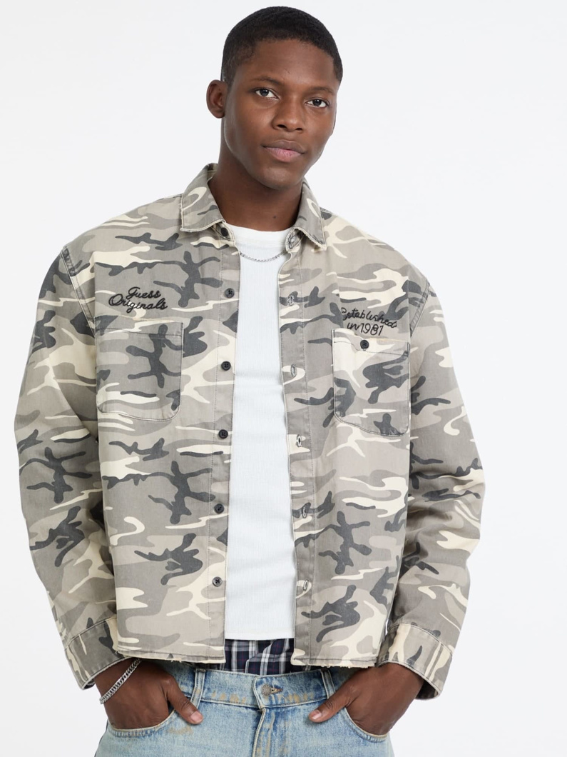 SHIRT LONG SLEEVE - GRAY CAMOU MULTI