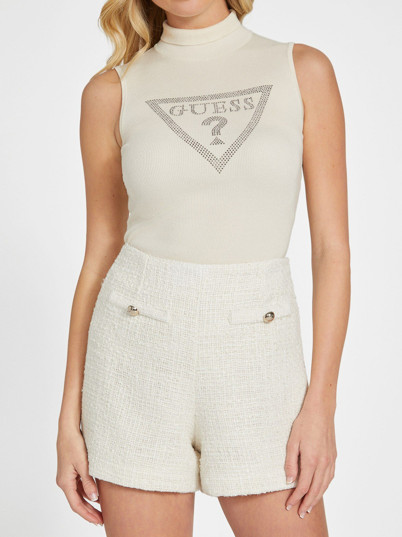 JEANS SHORTS - DOVE WHITE
