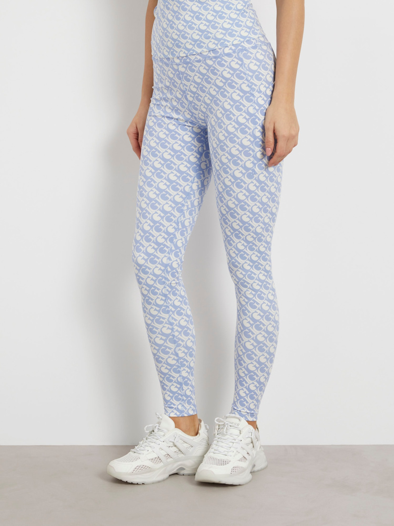 LEGGINGS - GJ CREAM BLU DIAGONA