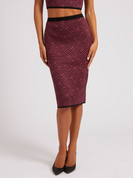 SKIRT - GUESS GEO JACQUARD M