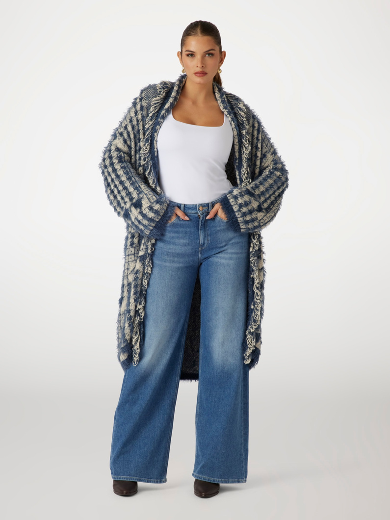 CARDIGAN - COBALT BLUE MULTI/PE