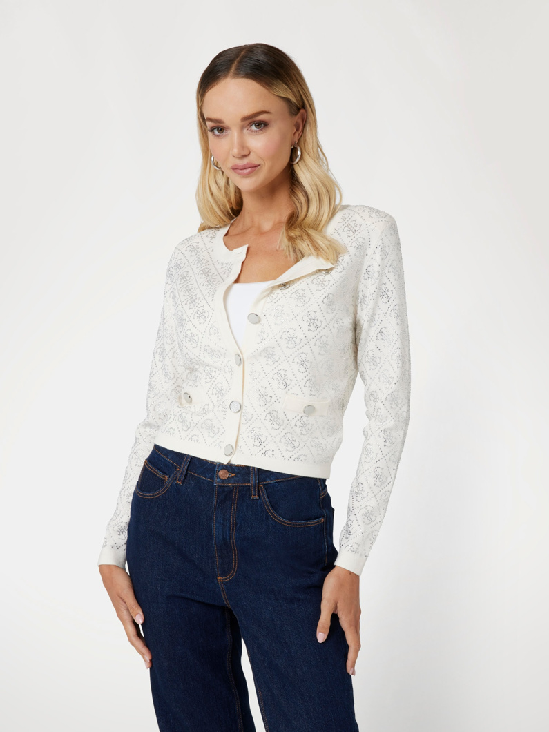 CARDIGAN SWEATER - CREAM WHITE