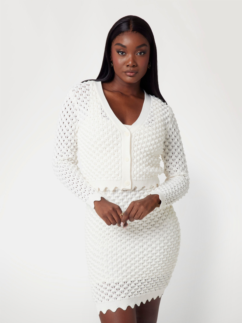 CARDIGAN - DOVE WHITE MULTI