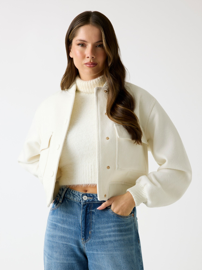 BOMBER - CREAM WHITE