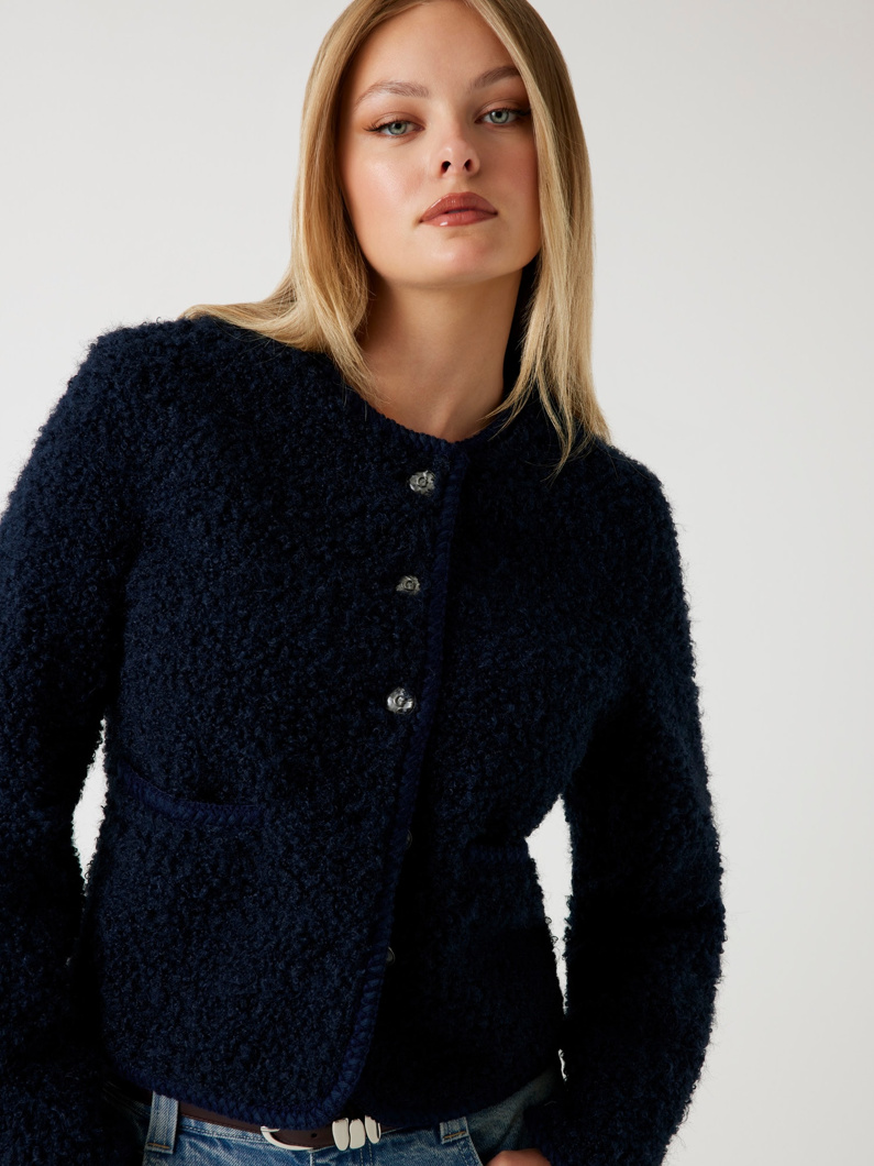 FUR JACKET - JET BLACK A996