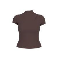 TOP SHORT SLEEVE - BARK BROWN