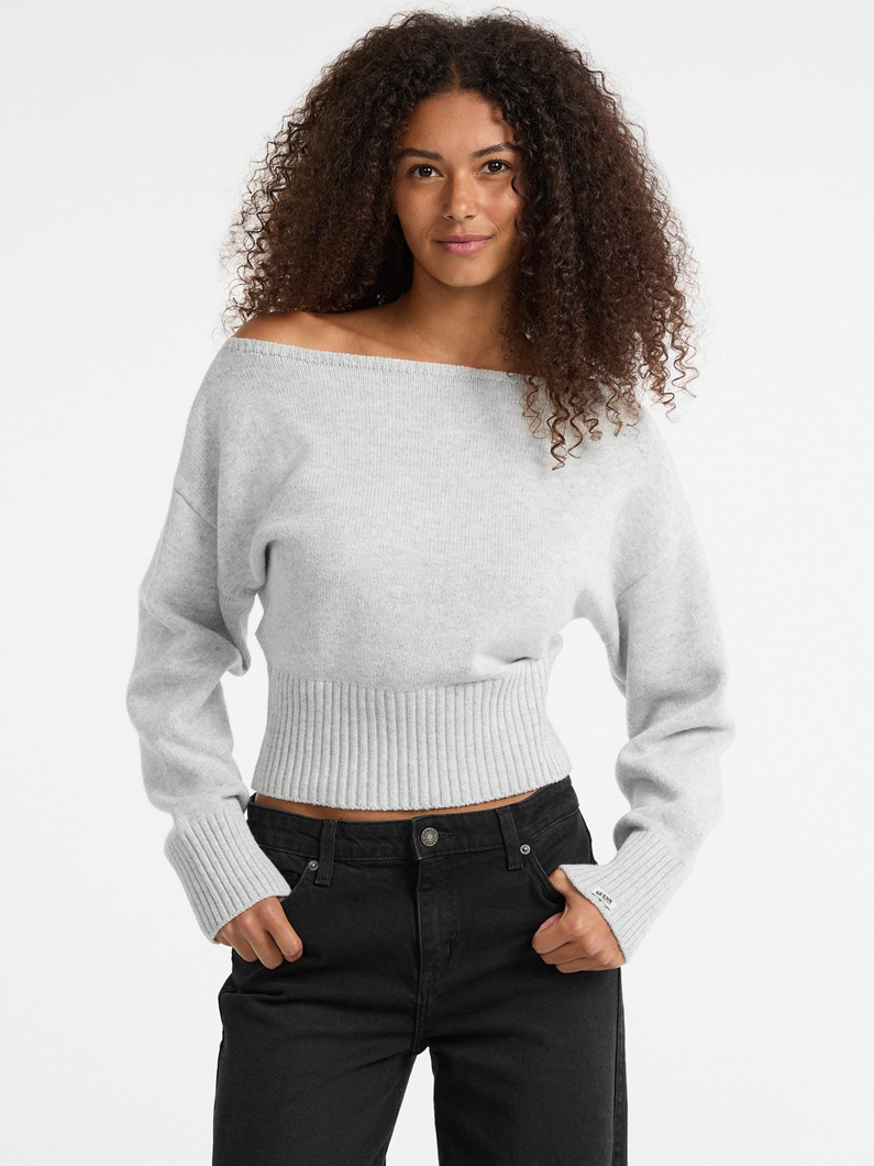 SWEATER - GUSA LT HEATHER GREY