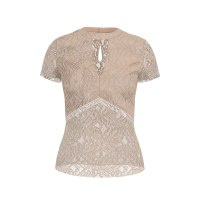 TOP - CREAM AND TAUPE FOLI