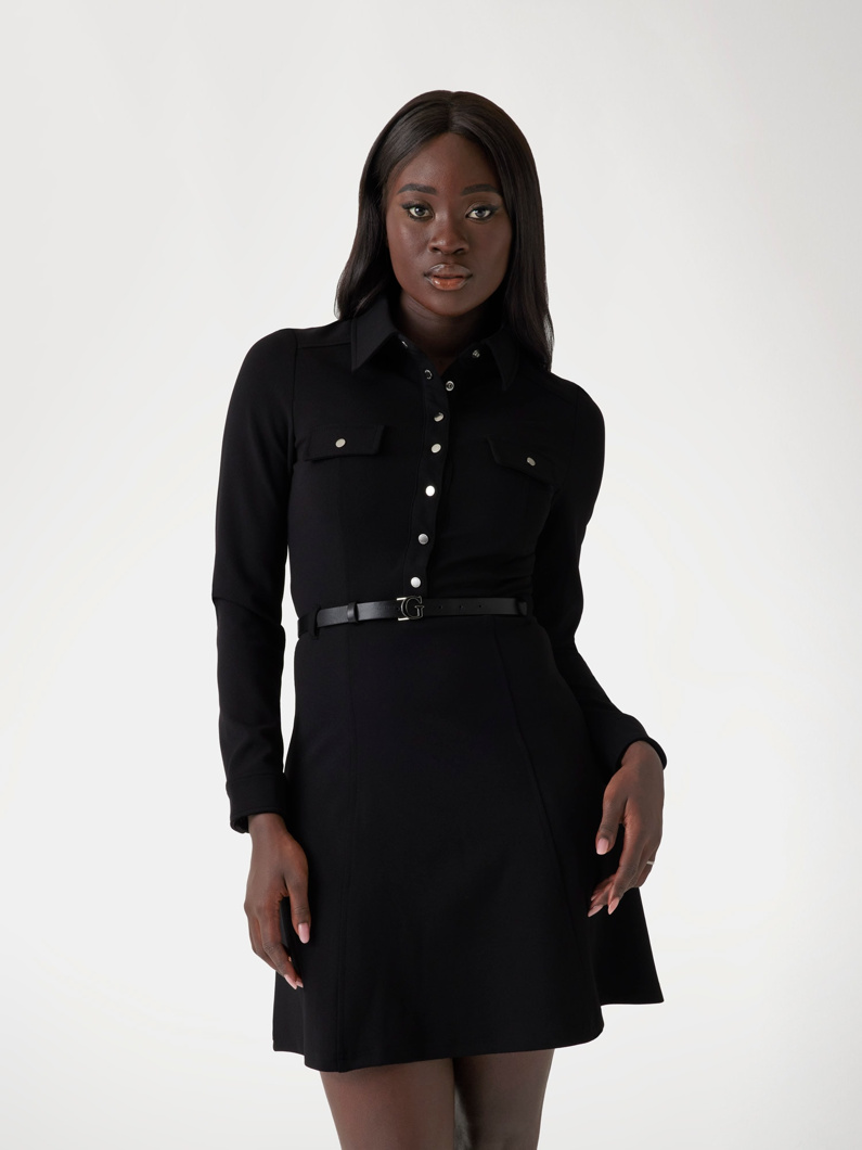 SHIRT DRESS - JET BLACK A996