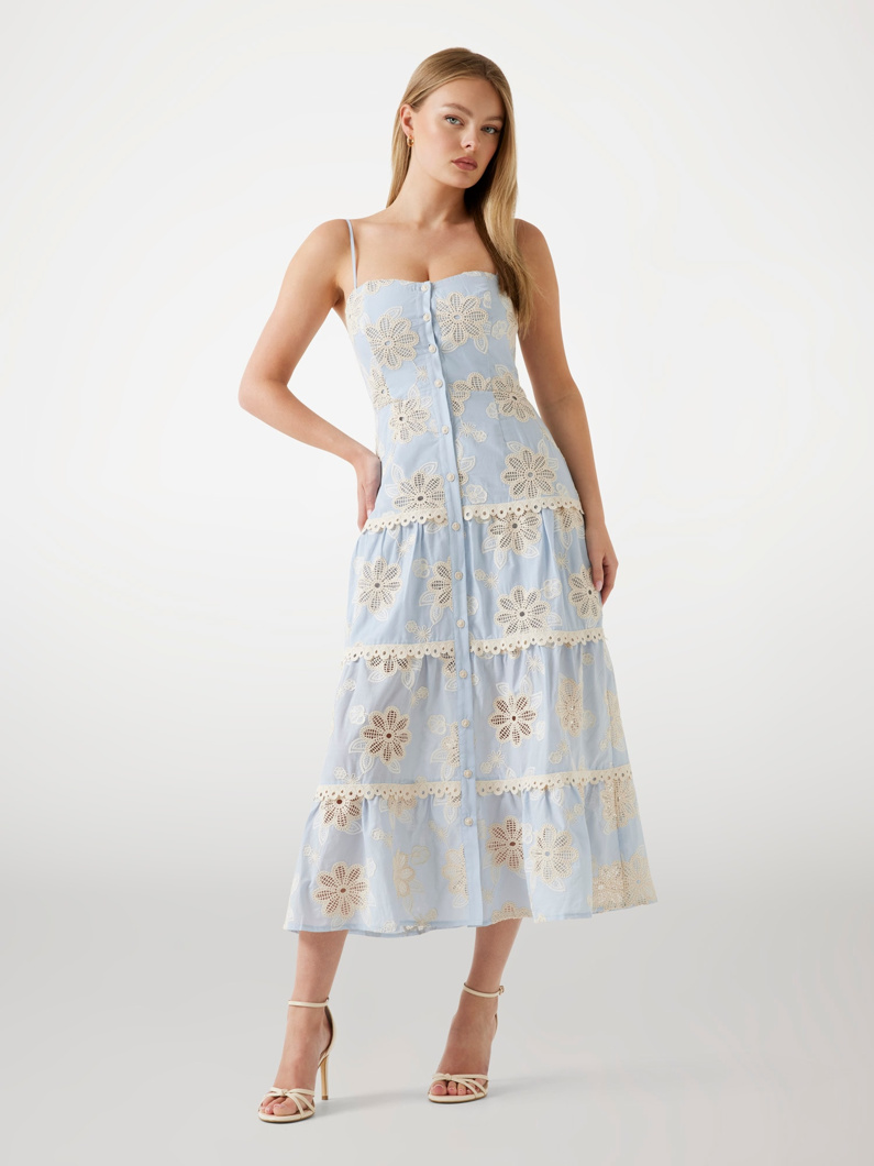 DRESS - CHANNEL BLUE MULTI