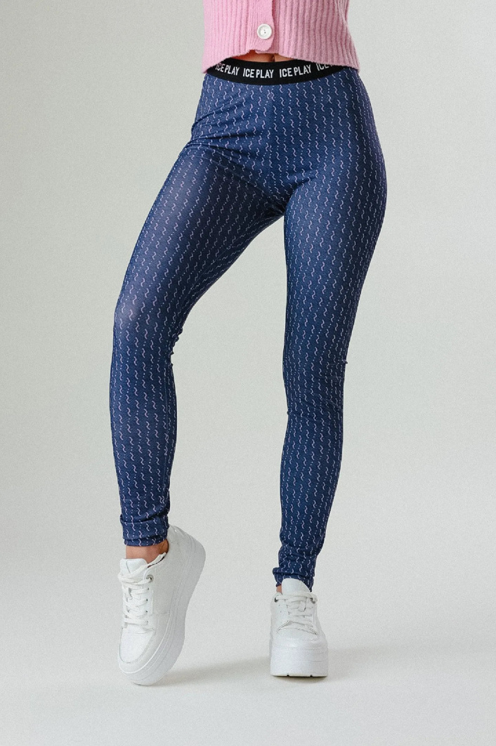 PANTS - BLUE BACKGROUND PRINT
