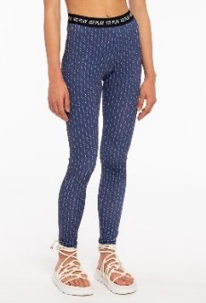 PANTS - BLUE BACKGROUND PRINT
