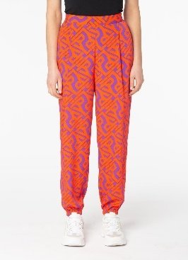 PANTS - PURPLE/RED BACKGROUND PRINT