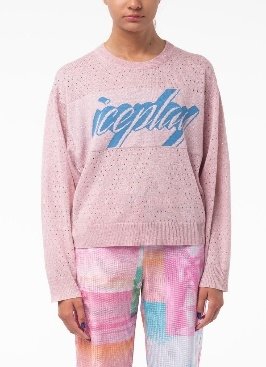 SWEATSHIRT - PALE BLUE LUREX