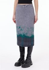SKIRT - GREEN/BLACK SQUARE
