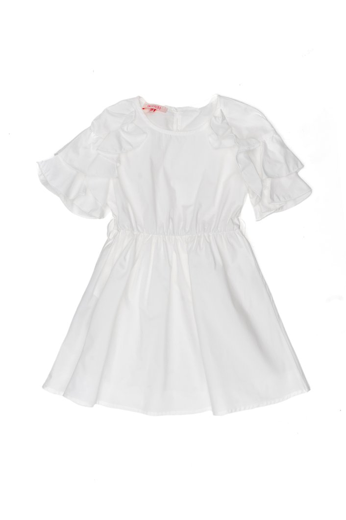 DRESS - WHITE WOOL