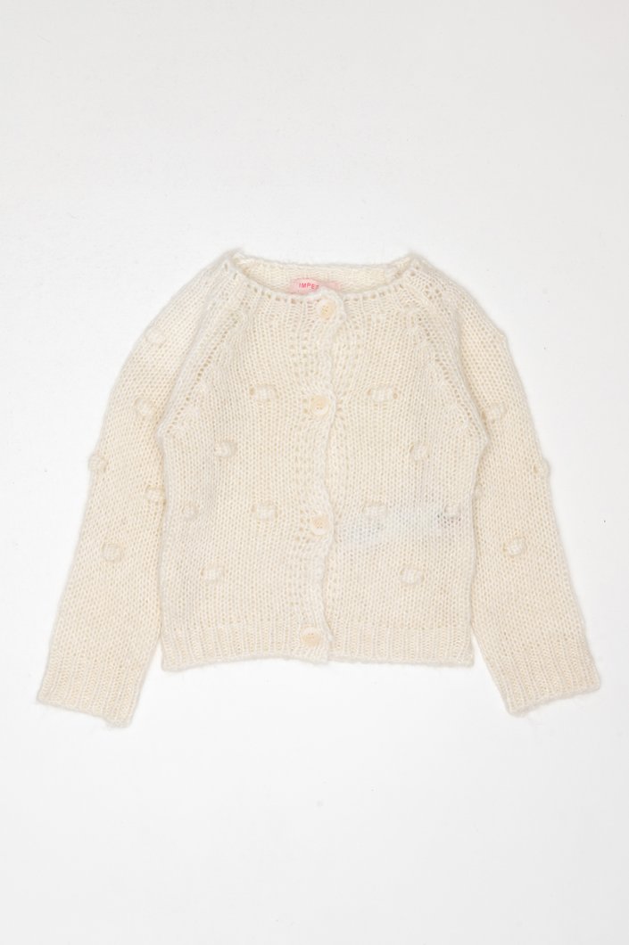 CARDIGAN - BIANCO LANA