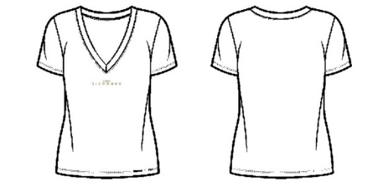 T-SHIRT - O-WHT/GOLD