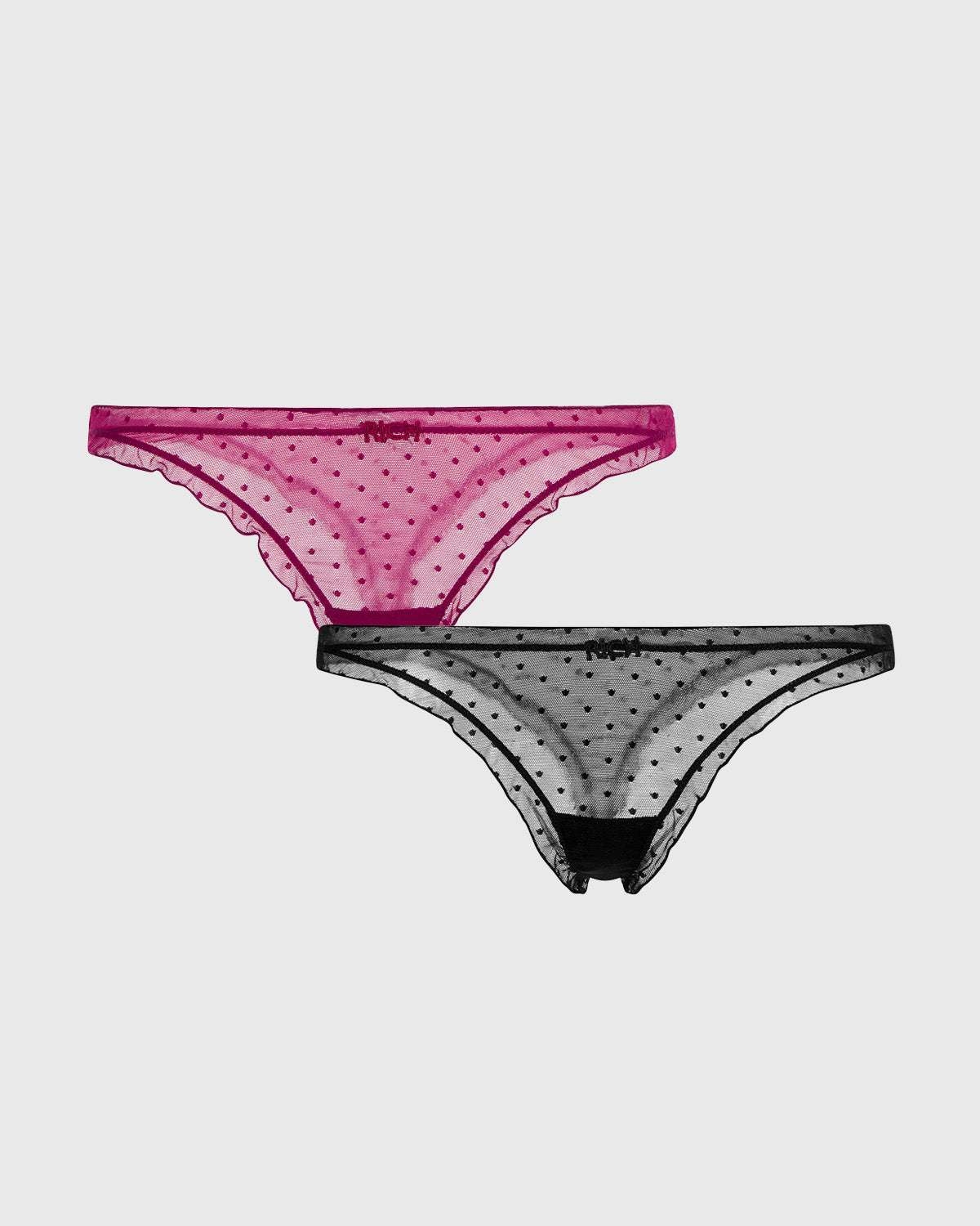 SLIPS 2 PACK - BLACK/BURG