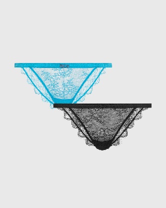SLIPS 2 PACK - BLACK/AZUR