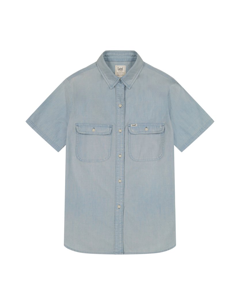 JEANS SHIRT SHORT SLEEVE - BLUE
